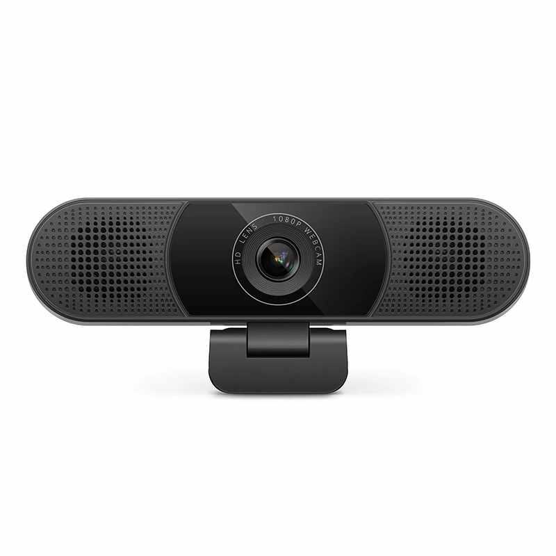 FyberOptix FC270S Full HD 1080p Webcam for Personal Video Calling and Conference, with 4 Microphones & 2 Speakers, USB Plug and Play