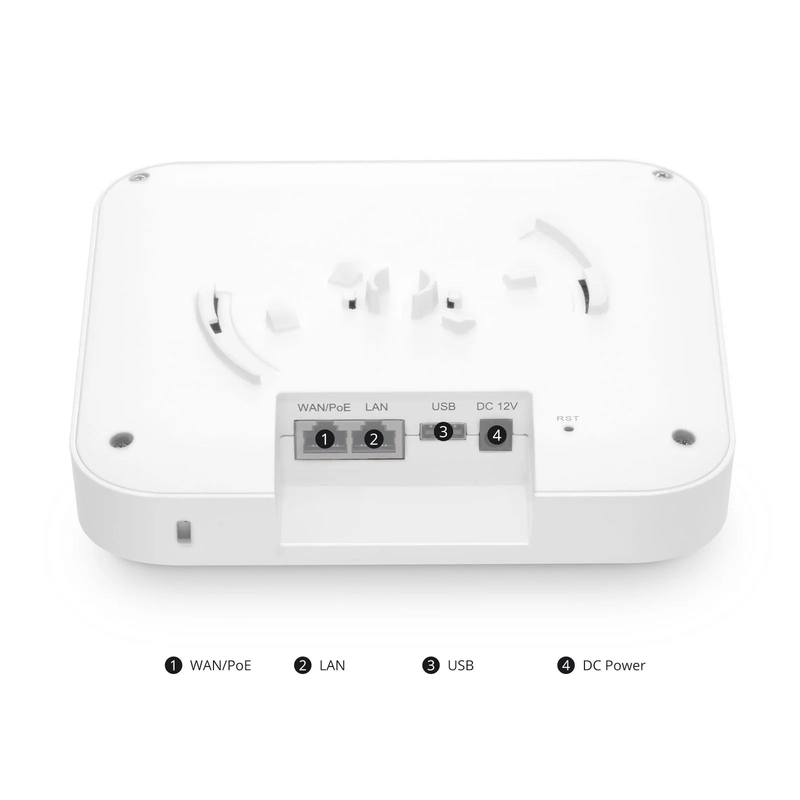 FyberOptix AP-N716, Wi-Fi 7 802.11be 9300 Mbps Indoor Access Point, Seamless Roaming & 2 x 2 MU-MIMO Three Radios, PicOSÂ®, Manageable via AmpCon-Campus (Without PoE Injector)