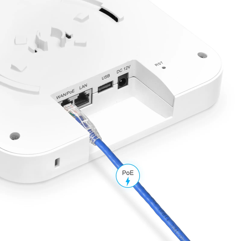 FyberOptix AP-N716, Wi-Fi 7 802.11be 9300 Mbps Indoor Access Point, Seamless Roaming & 2 x 2 MU-MIMO Three Radios, PicOSÂ®, Manageable via AmpCon-Campus (Without PoE Injector)