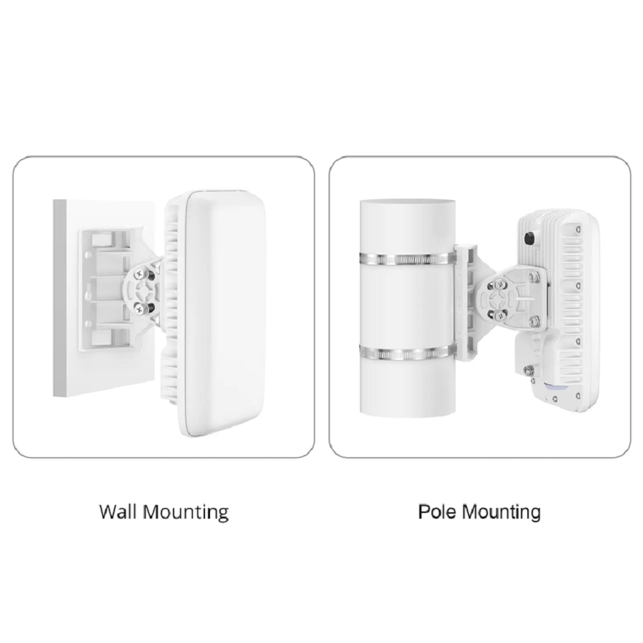 FyberOptix AP-T566D, Wi-Fi 6 802.11ax 1800 Mbps Outdoor Access Point, Seamless Roaming & 2 x 2 MU-MIMO Dual Radios, PicOSÂ®, Manageable via AmpCon-Campus (Without PoE Injector)