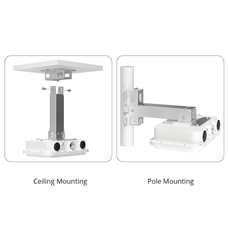 FyberOptix AP-T565, Cloud Managed Wi-Fi 6 802.11ax 2400 Mbps Outdoor Access Point, Seamless Roaming & 2 x 2 MU-MIMO Dual Radios, Built-in Omni-Directional Antenna, Manageable via Airware, Controller or Standalone (Without PoE Injector)
