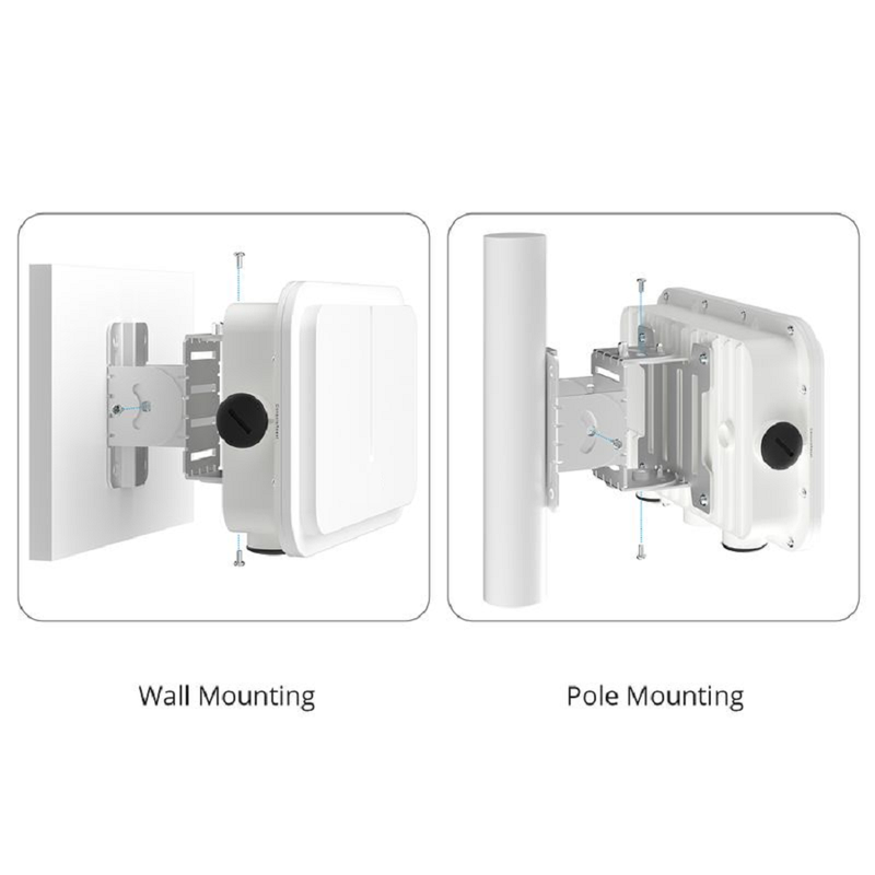 FyberOptix AP-T567, Cloud Managed Wi-Fi 6 802.11ax 2400 Mbps Outdoor Access Point, Seamless Roaming & 2 x 2 MU-MIMO Dual Radios, Built-in Directional Antenna, Manageable via Airware, Controller or Standalone (Without PoE Injector)