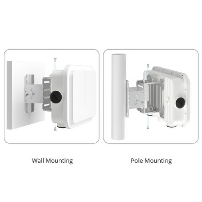 FyberOptix AP-T567, Cloud Managed Wi-Fi 6 802.11ax 2400 Mbps Outdoor Access Point, Seamless Roaming & 2 x 2 MU-MIMO Dual Radios, Built-in Directional Antenna, Manageable via Airware, Controller or Standalone (Without PoE Injector)