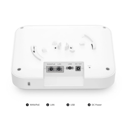 FyberOptix AP-N716, Wi-Fi 7 802.11be 9300 Mbps Indoor Access Point, Seamless Roaming & 2 x 2 MU-MIMO Three Radios, PicOSA®, Manageable via AmpCon-Campus (Without PoE Injector)