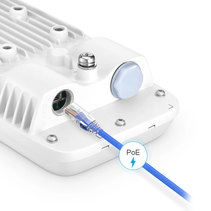 FyberOptix AP-T566D, Wi-Fi 6 802.11ax 1800 Mbps Outdoor Access Point, Seamless Roaming & 2 x 2 MU-MIMO Dual Radios, PicOSÂ®, Manageable via AmpCon-Campus (Without PoE Injector)