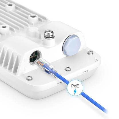 FyberOptix AP-T566D, Wi-Fi 6 802.11ax 1800 Mbps Outdoor Access Point, Seamless Roaming & 2 x 2 MU-MIMO Dual Radios, PicOSA®, Manageable via AmpCon-Campus (Without PoE Injector)