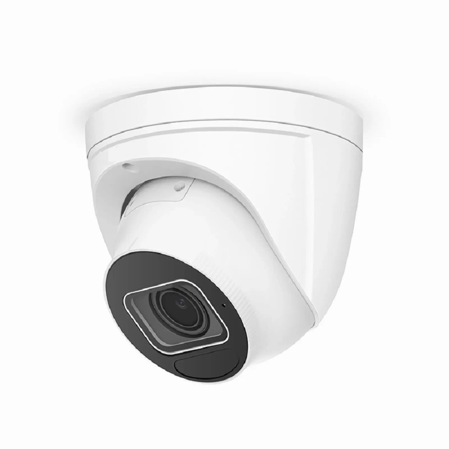 FyberOptix IPC304-8M-T Turret Camera, with 2.8 ~ 12mm Varifocal Lens, 8MP Resolution, Built-in Mic, 131ft Night Vision, Smart Intrusion Prevention, IP67 & IK10 PoE Network Camera