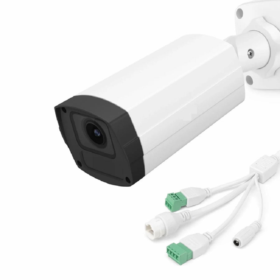 FyberOptix IPC304-8M-B Bullet Camera, with 2.8 ~ 12mm Varifocal Lens, 8MP Resolution, Built-in Mic, 164ft Night Vision, Smart Intrusion Prevention, IP67 & IK10 PoE Network Camera