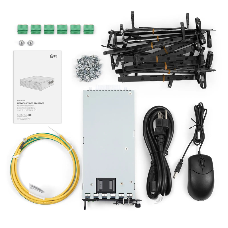 FyberOptix NVR716-128C, 128-Channel Network Video Recorder, Record 128CH 4K@30fps, Live View/Playback 4CH 4K@30fps, Supports up to 16x10TB Hard Drive (Not Included)