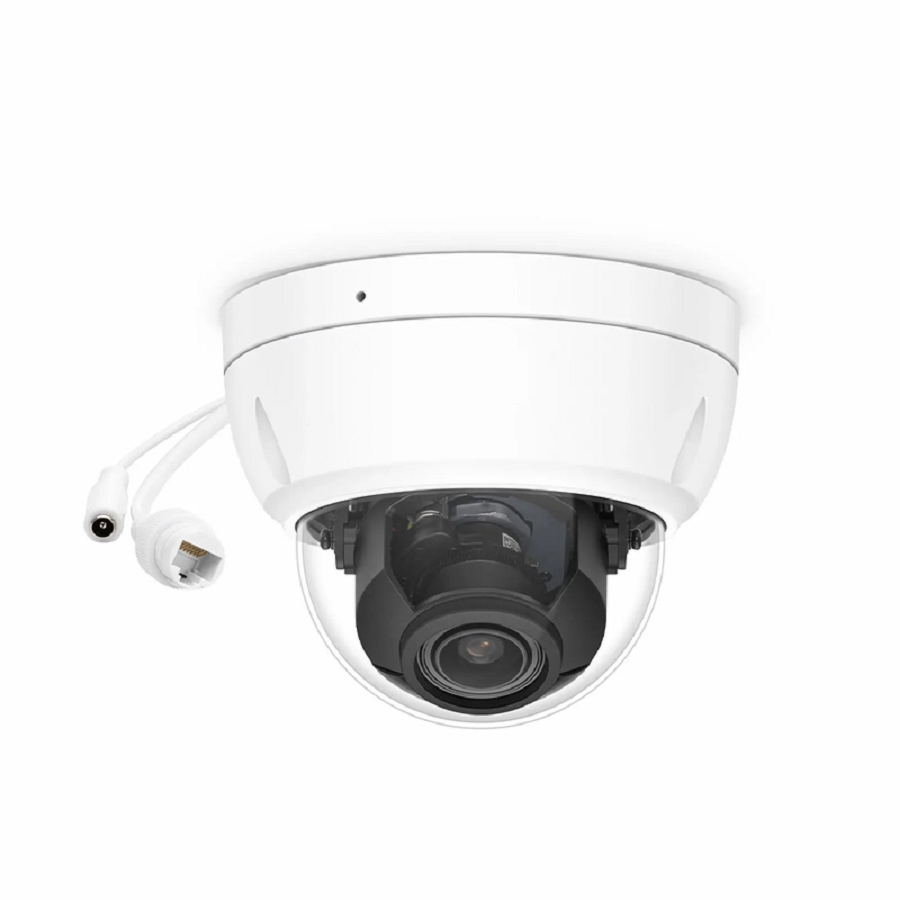 FyberOptix IPC104-2M-D, Full HD 2MP Dome Network Camera with Build-in Mic, 98ft Night Vision, IP67 & IK10 PoE Network Camera with Varifocal 2.8-12mm Lens