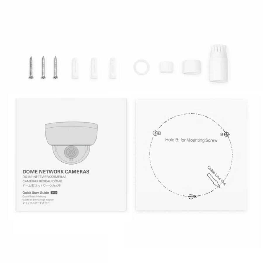 FyberOptix IPC104-2M-D, Full HD 2MP Dome Network Camera with Build-in Mic, 98ft Night Vision, IP67 & IK10 PoE Network Camera with Varifocal 2.8-12mm Lens