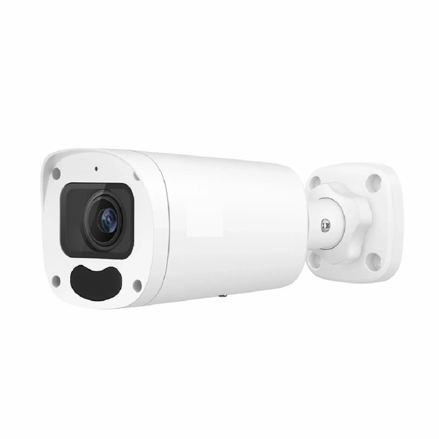 FyberOptix IPC104-5M-B, Super HD 5MP Bullet Network Camera with Built-in Mic, 164ft Night Vision, IP67 Weatherproof, Smart Behavior Detection, PoE Network Camera with Varifocal 2.8-12mm Lens