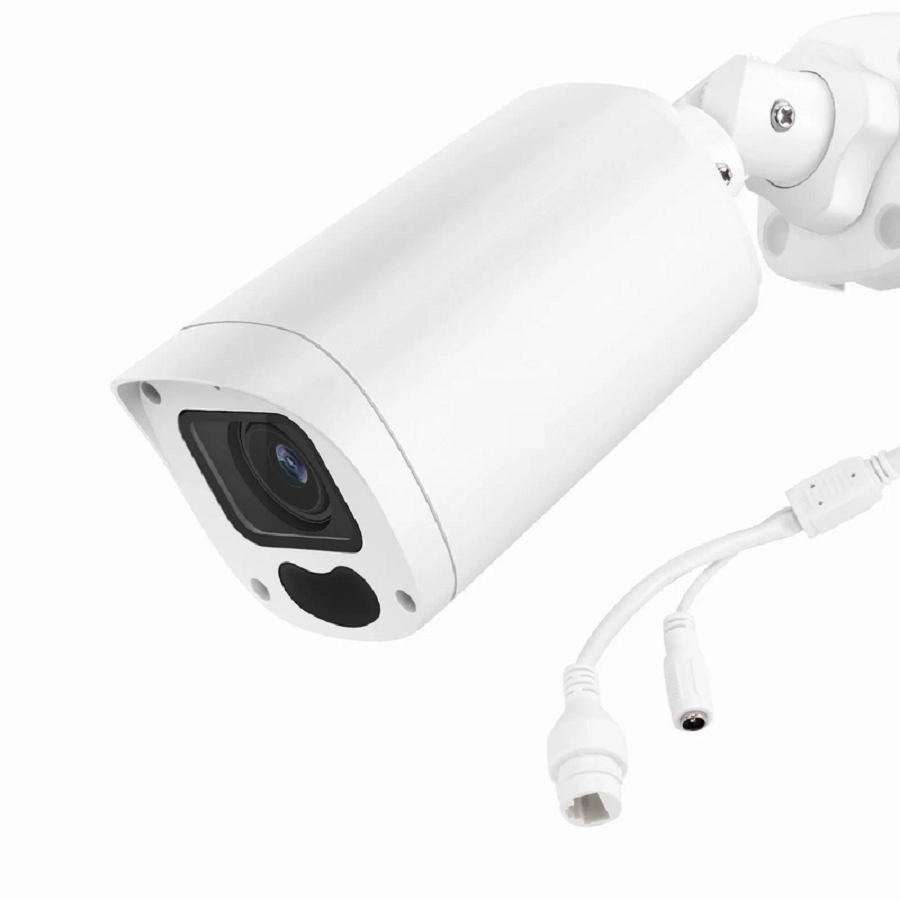 FyberOptix IPC104-5M-B, Super HD 5MP Bullet Network Camera with Built-in Mic, 164ft Night Vision, IP67 Weatherproof, Smart Behavior Detection, PoE Network Camera with Varifocal 2.8-12mm Lens