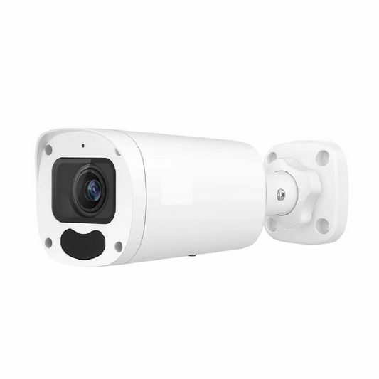 FyberOptix IPC104-5M-B, Super HD 5MP Bullet Network Camera with Built-in Mic, 164ft Night Vision, IP67 Weatherproof, Smart Behavior Detection, PoE Network Camera with Varifocal 2.8-12mm Lens