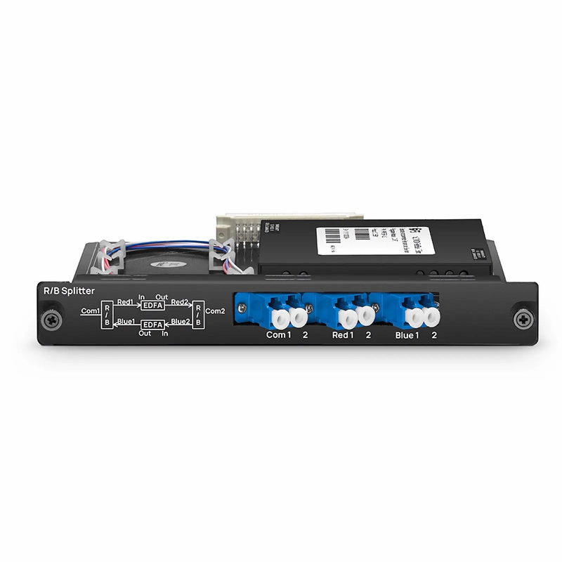 FyberOptix FSBR-1x2, Customized 1 x 2 Single Fiber DWDM Splitter Red/Blue C-band Filter
