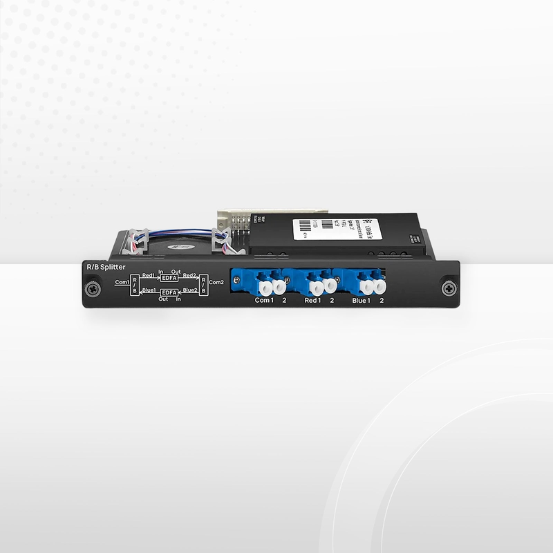 FyberOptix FSBR-1x2, Customized 1 x 2 Single Fiber DWDM Splitter Red/Blue C-band Filter