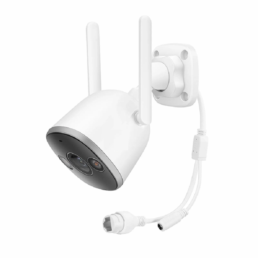 FyberOptix IPC101-5M-WB Outdoor Bullet Wi-Fi Camera, with Fixed 2.8mm Lens, 5MP Resolution, Build-in Mic ï¼† Speaker, 66ft Night Vision, IP67 Network Camera