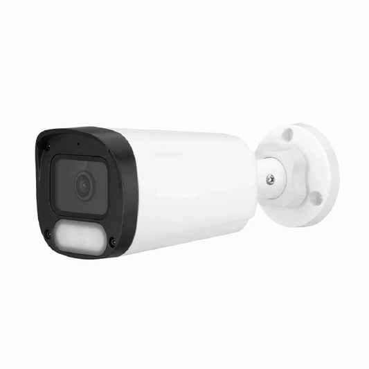 FyberOptix IPC201-FC-4M-B Bullet Camera, with Fixed 2.8mm Lens, 4MP Resolution, Built-in Mic, 98ft Color Night Vision, Smart Person/Vehicle Detection, IP67 PoE Network Camera