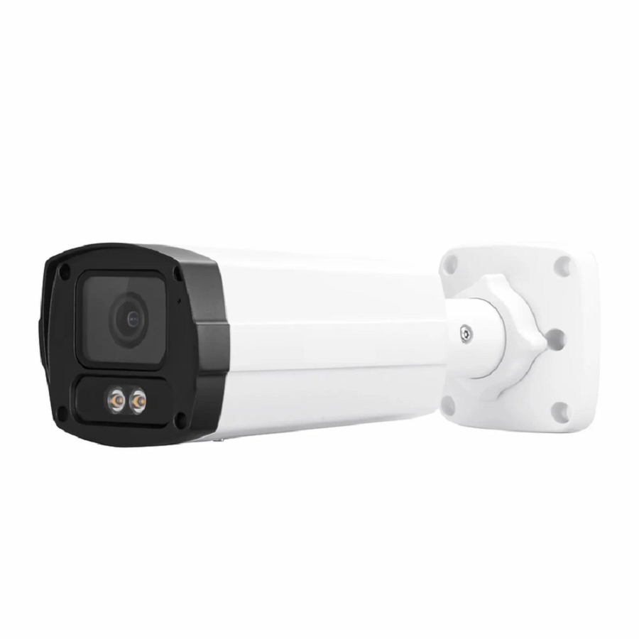FyberOptix IPC501-FC-4M-B, 4MP Bullet PoE Network Camera with 98ft Color Night Vision, 120dB True WDR, Smart Intrusion Prevention, IP67 & IK10 Rating, 4.0mm Fixed Lens