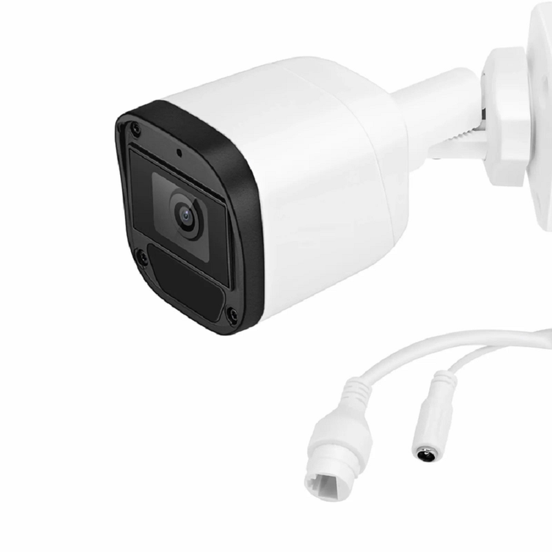 FyberOptix IPC101-5M-B, Super HD 5MP Bullet Network Camera with Built-in Mic, 98ft Night Vision, IP67 Weatherproof PoE Network Camera with Fixed 2.8mm Lens