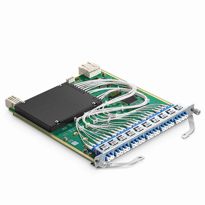 FyberOptix Customized 8 Channels Active DWDM Mux Demux, 100GHz, with Monitor Port and Cascade Port, LC/UPC, Dual Fiber, MS8100 Plug-in Module