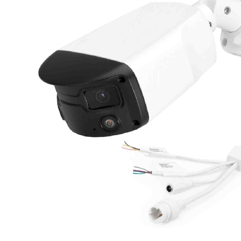 FyberOptix IPC501-2X4M-B, Super HD 4MP Full-Color Wide Angle Fixed Bullet Network Camera with Build-in Mic, IP67 Weatherproof PoE Network Camera with Fixed 4.0mm Lens