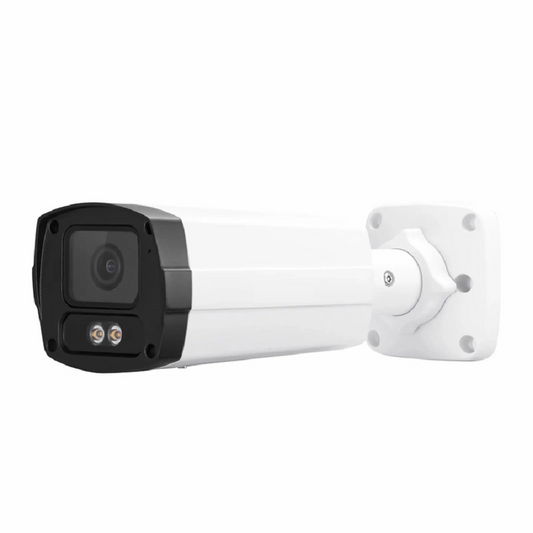 FyberOptix IPC501-FC-4M-B, 4MP Bullet PoE Network Camera with 98ft Color Night Vision, 120dB True WDR, Smart Intrusion Prevention, IP67 & IK10 Rating, 4.0mm Fixed Lens