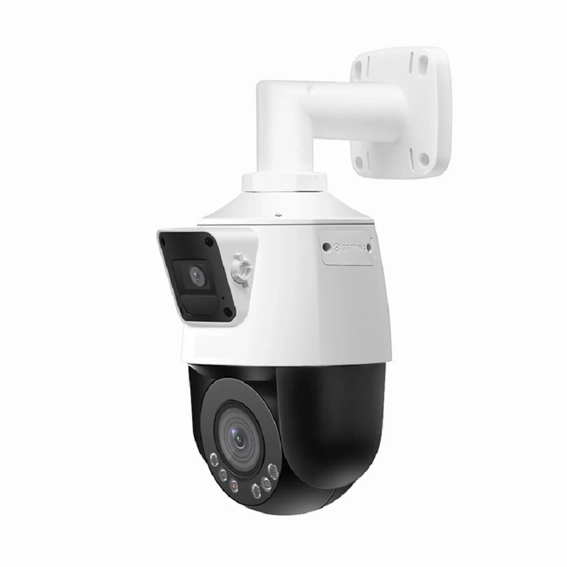 FyberOptix IPC204-2M-PD, 2X 2MP Dual-lens PTZ Network Camera With Two-way Audio, IP66 Weatherproof, Smart Intrusion Protection