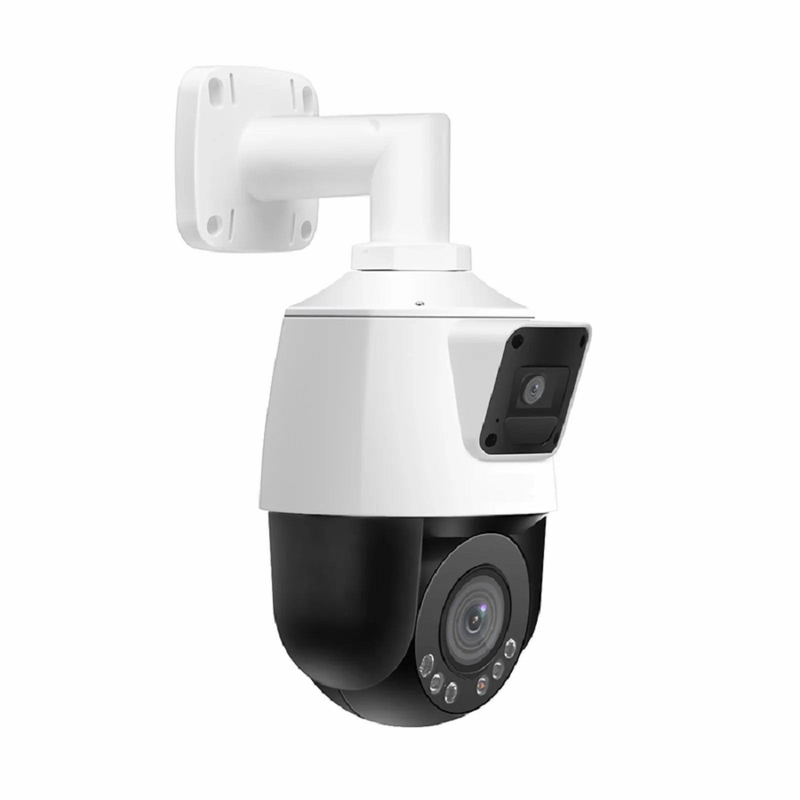 FyberOptix IPC204-2M-PD, 2X 2MP Dual-lens PTZ Network Camera With Two-way Audio, IP66 Weatherproof, Smart Intrusion Protection