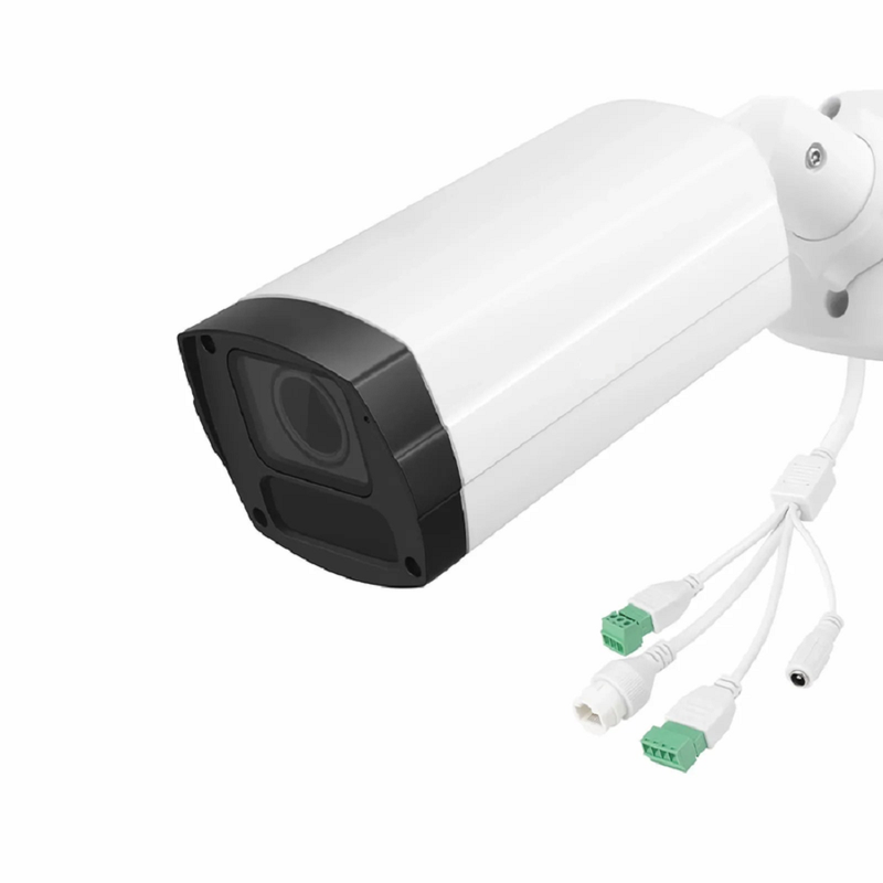 FyberOptix IPC305-5M-B Bullet Camera, with 2.7 ~ 13.5mm Varifocal Lens, 5MP Resolution, 164ft Night Vision, Smart Intrusion Prevention, IP67 & IK10 PoE Network Camera