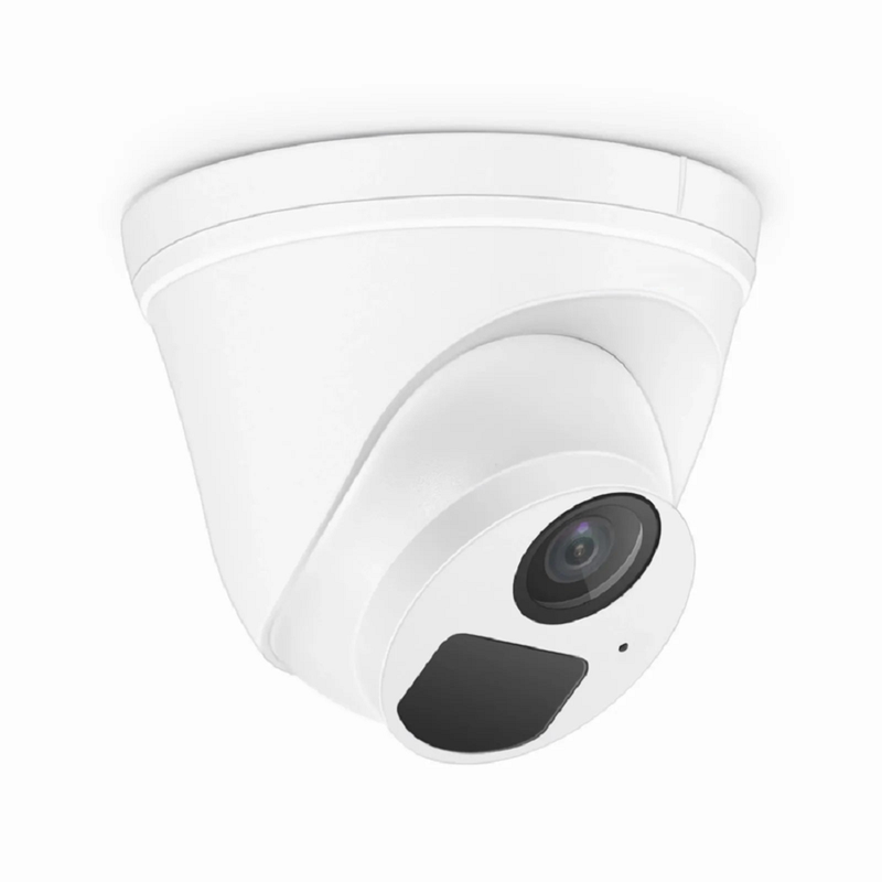 FyberOptix IPC101-5M-T Turret Camera, with Fixed 2.8mm Lens, 5MP Resolution, Built-in Mic, 98ft Night Vision, IP67 PoE Network Camera