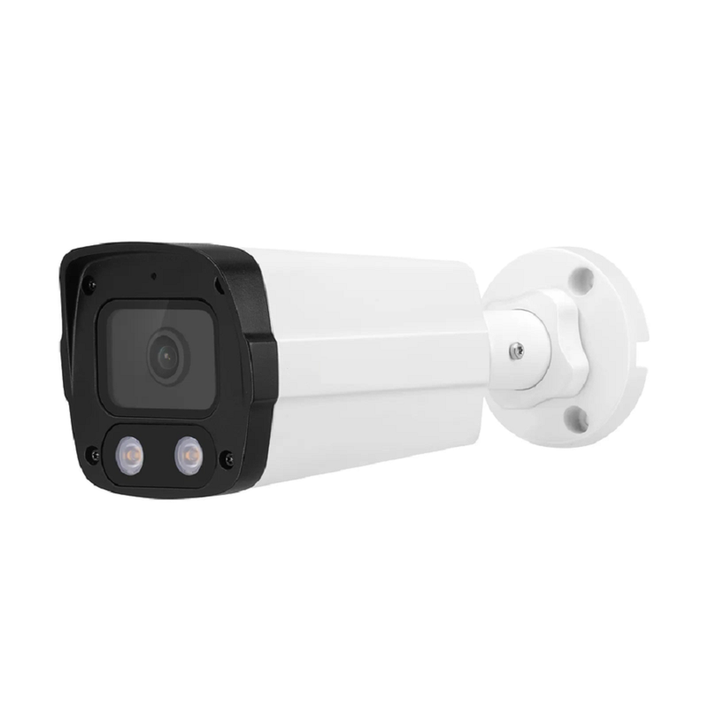 FyberOptix IPC201-8M-B Bullet Camera, with Fixed 2.8mm Lens, 8MP Resolution, Built-in Mic ï¼† Speaker, 98ft Night Vision, Smart Person/Vehicle Detection, IP67 PoE Network Camera