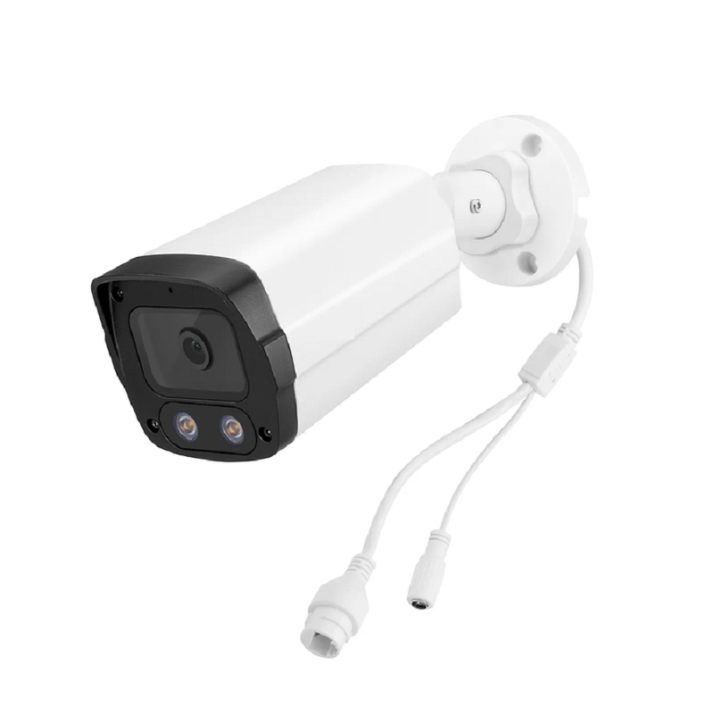 FyberOptix IPC201-8M-B Bullet Camera, with Fixed 2.8mm Lens, 8MP Resolution, Built-in Mic ï¼† Speaker, 98ft Night Vision, Smart Person/Vehicle Detection, IP67 PoE Network Camera