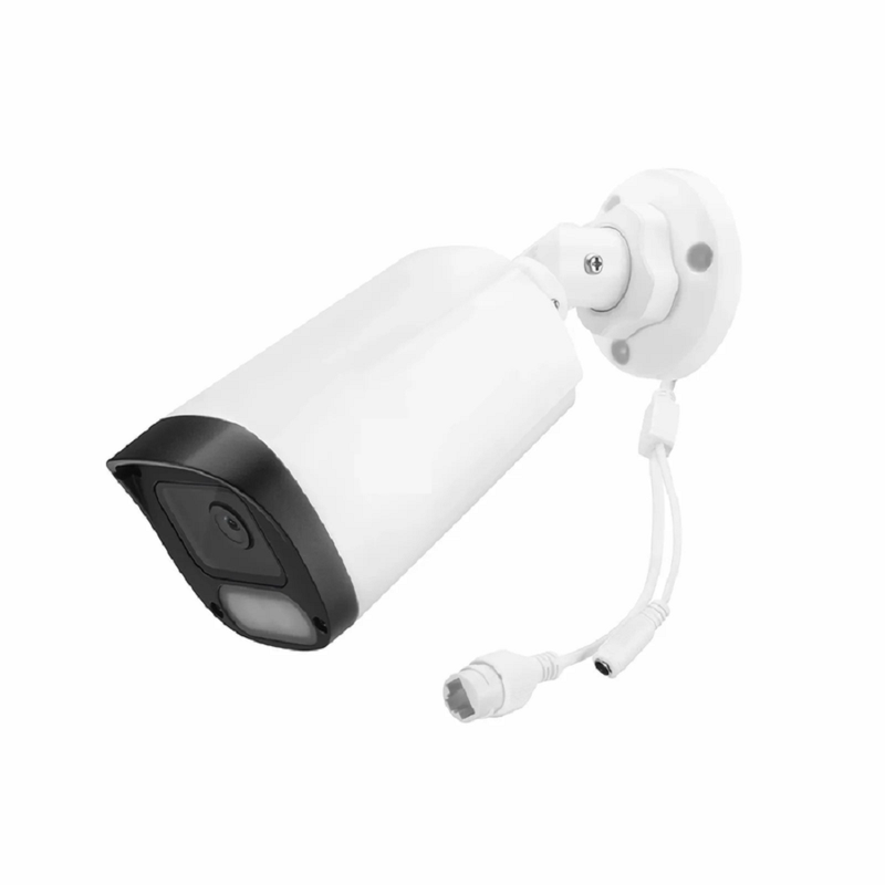 FyberOptix IPC201-FC-4M-B Bullet Camera, with Fixed 2.8mm Lens, 4MP Resolution, Built-in Mic, 98ft Color Night Vision, Smart Person/Vehicle Detection, IP67 PoE Network Camera