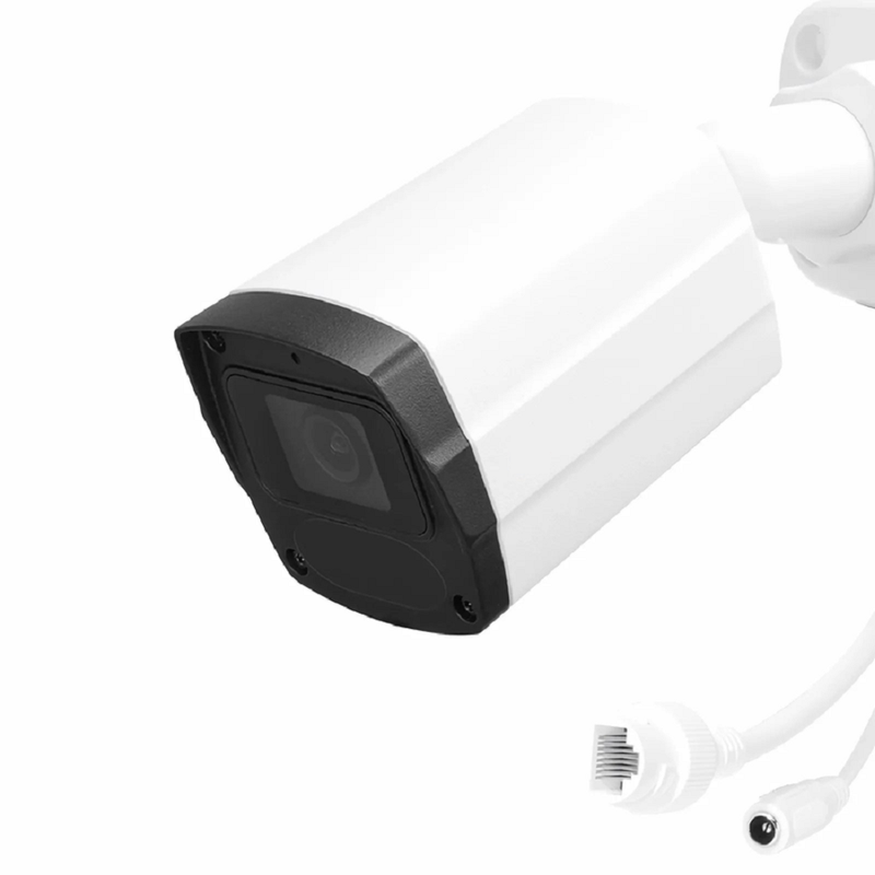 FyberOptix IPC301-5M-B Bullet Camera, with 2.8mm Fixed Lens, 5MP Resolution, Built-in Mic, 131ft Night Vision, Smart Intrusion Prevention IP67 PoE Network Camera