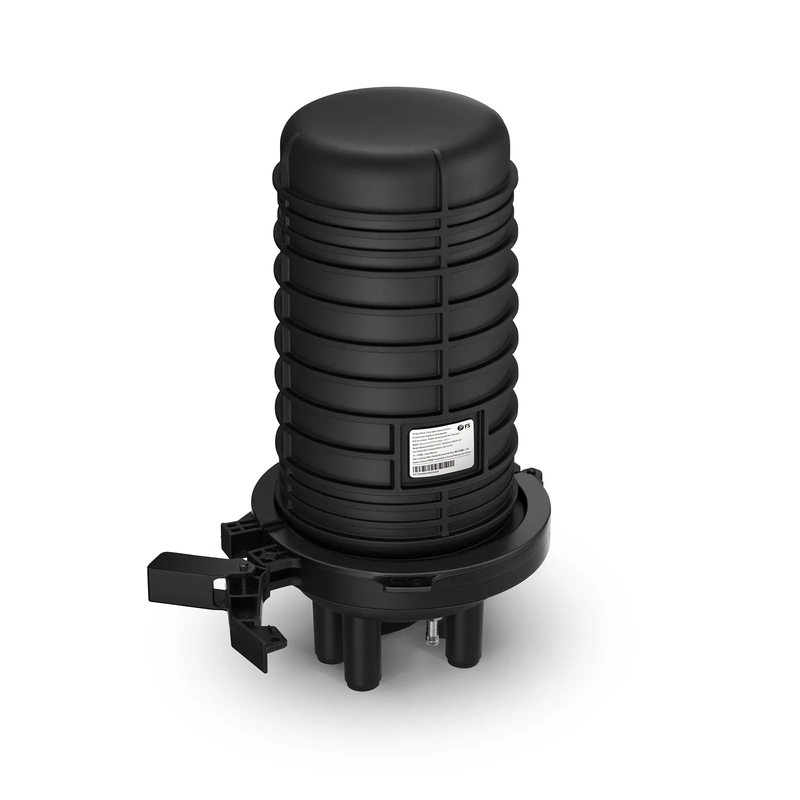 FyberOptix 72 Fibers 1In-4Out Dome Fiber Optic Splice Closure, Mechanical Seal and Heat Shrink Seal, with 1 Pre-installed Splice Tray