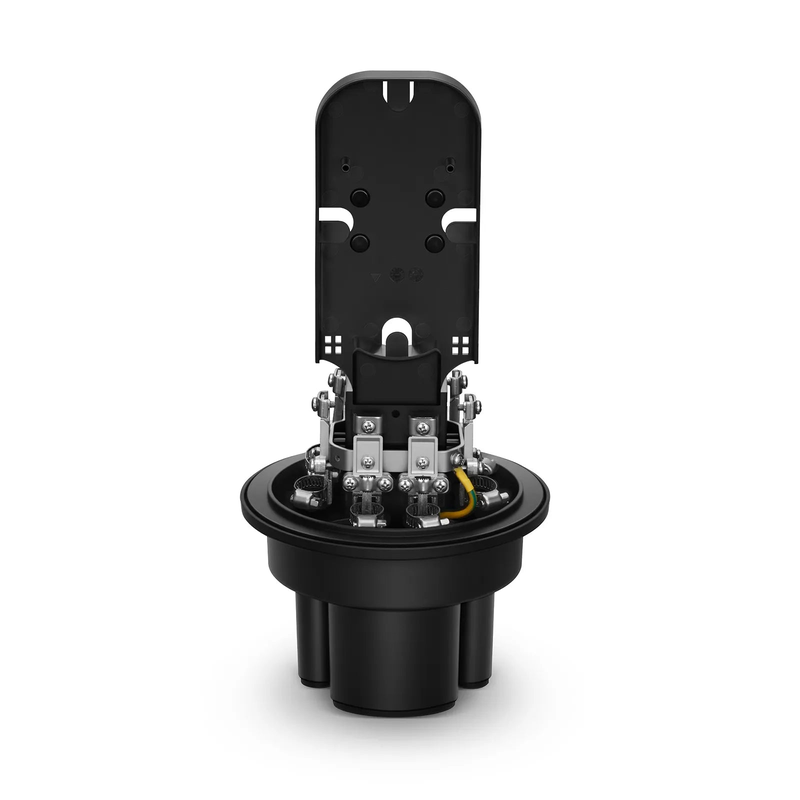 FyberOptix 72 Fibers 1In-4Out Dome Fiber Optic Splice Closure, Mechanical Seal and Heat Shrink Seal, with 1 Pre-installed Splice Tray