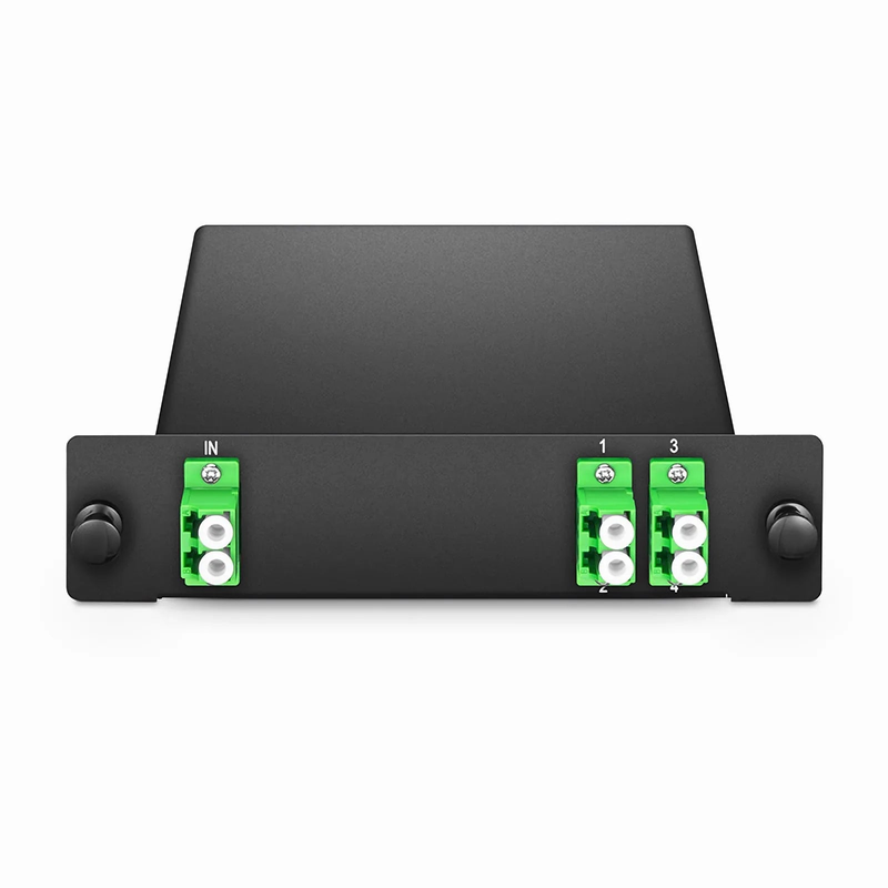 FyberOptix 1 x 4 PLC Fiber Splitter, Standard LGX Cassette, LC/APC, Singlemode