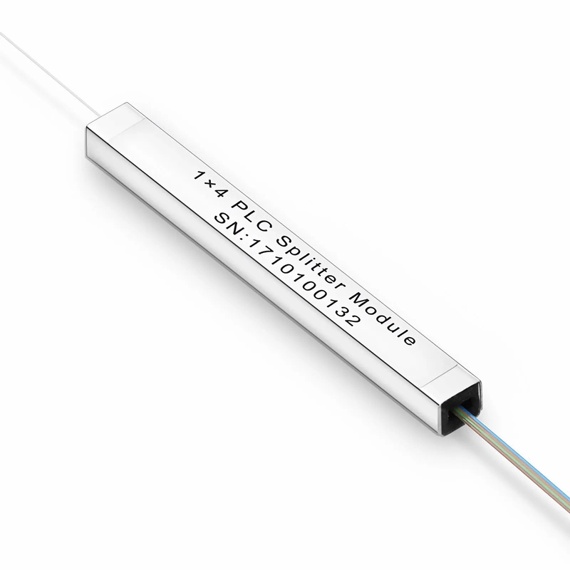 FyberOptix 1 x 4 PLC Fiber Splitter, Steel Tube, Bare Fiber 250Î¼m, No Connector, Singlemode