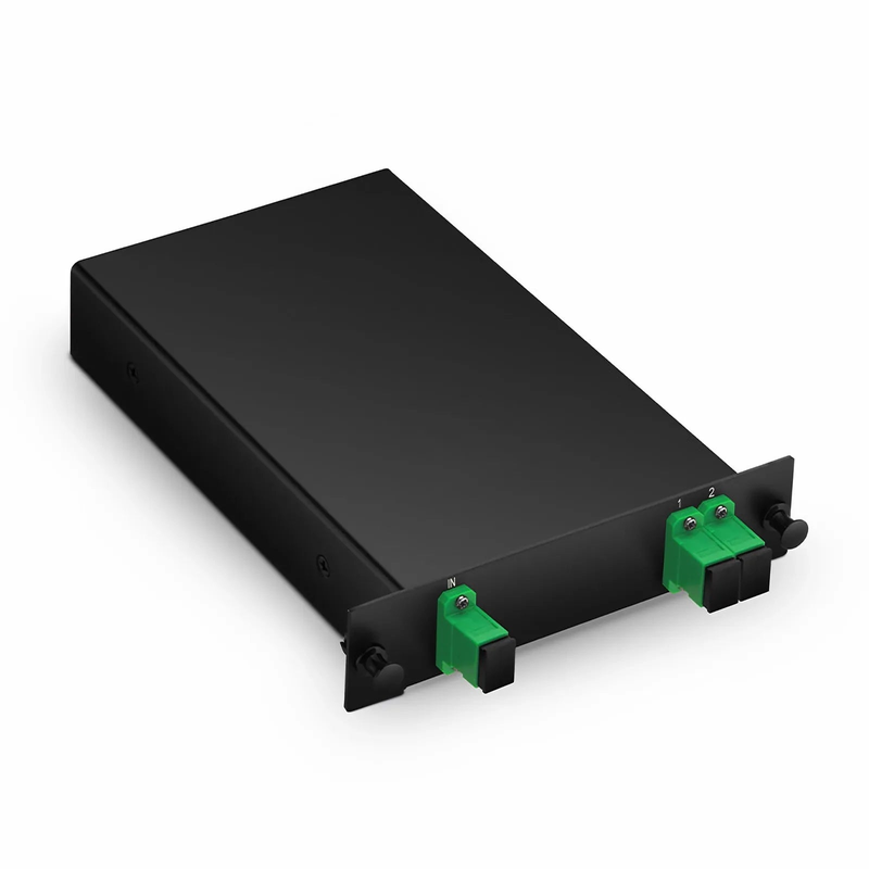 FyberOptix 1 x 2 PLC Fiber Splitter, Standard LGX Cassette, SC/APC, Singlemode