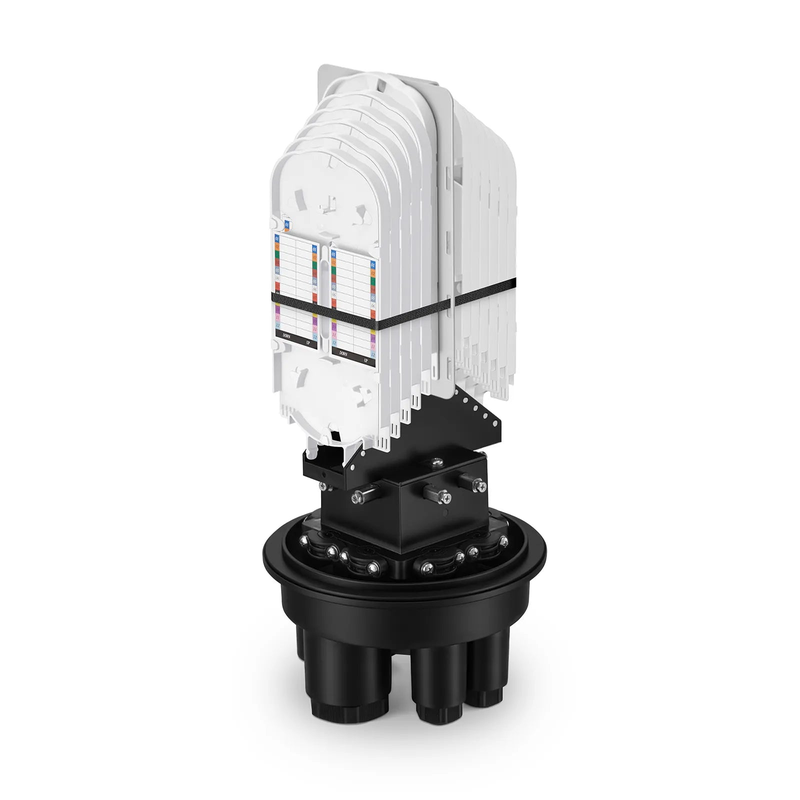 FyberOptix 240 Fibers 1In-4Out Dome Fiber Optic Splice Closure, Mechanical Seal, with 1 Pre-installed Fusion Splice Tray
