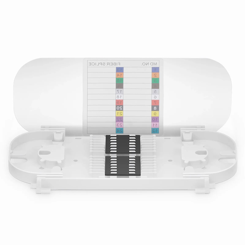 FyberOptix 24 Fibers Fusion Splice Tray, Plastic, 0.47" x 8.78" x 4.57"