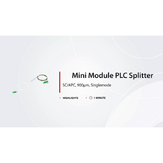 FyberOptix 1x12 PLC Fiber Splitter, Mini Module, 900Î¼m, SC/APC, Singlemode