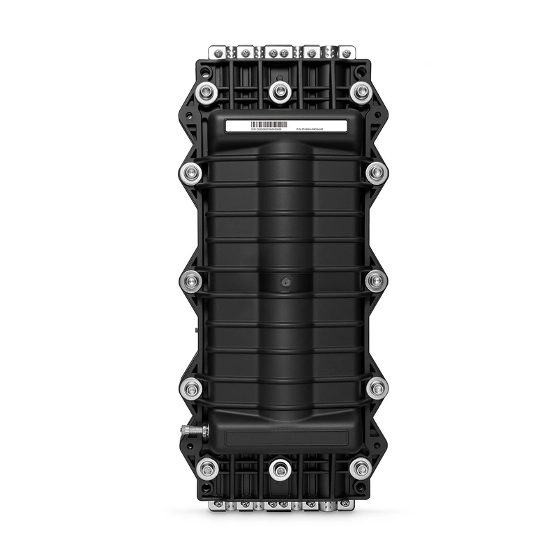 FyberOptix 144 Fibers 4In-4Out In-Line Fiber Optic Splice Closure, Mechanical Seal, with 1 Pre-installed Fusion Splice Tray
