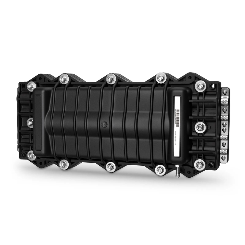 FyberOptix 144 Fibers 4In-4Out In-Line Fiber Optic Splice Closure, Mechanical Seal, with 1 Pre-installed Fusion Splice Tray