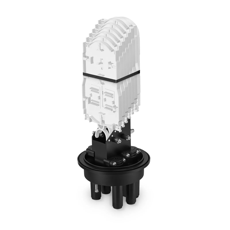 FyberOptix 144 Fibers 1In-4Out Dome Fiber Optic Splice Closure, Heat Shrink Seal, with 1 Pre-installed Fusion Splice Tray