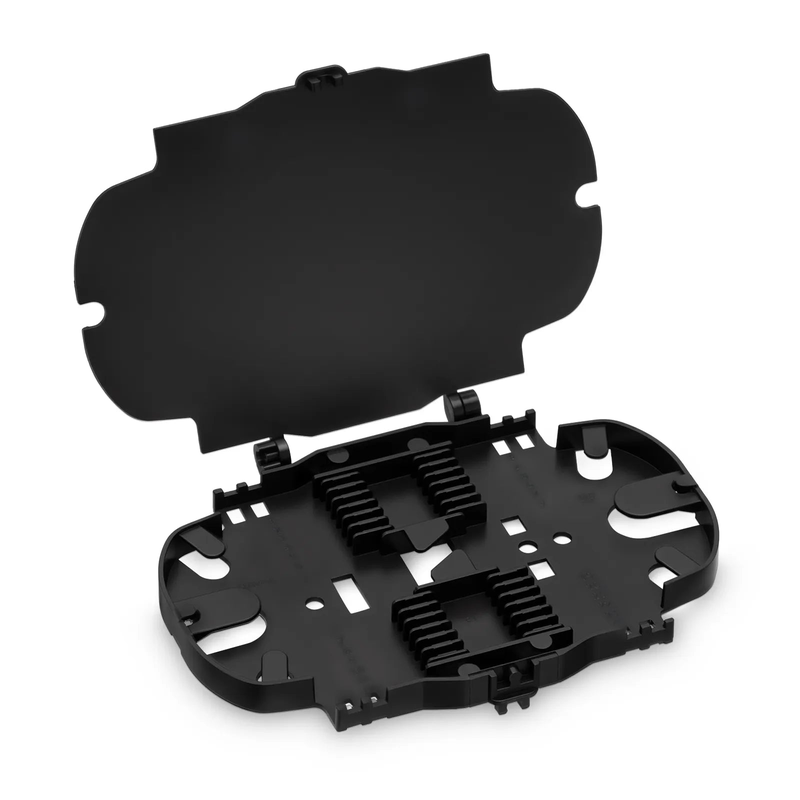 FyberOptix 24 Fibers Fusion Splice Tray for Heat-Shrink Fusion Splices, 0.75" x 5.91" x 4.33", Suitable for FS-S077-2I2O-2-24F