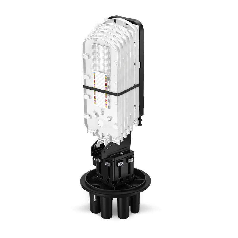 FyberOptix 288 Fibers 1In-6Out Dome Fiber Optic Splice Closure, Heat Shrink Seal, with 1 Pre-installed Fusion Splice Tray