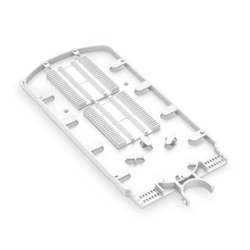 FyberOptix 48 Fibers Fusion Splice Tray for Heat-Shrink Fusion Splices, 0.47" x 5.51" x 12.87", Suitable for FS-S074-1O6R-6-48F