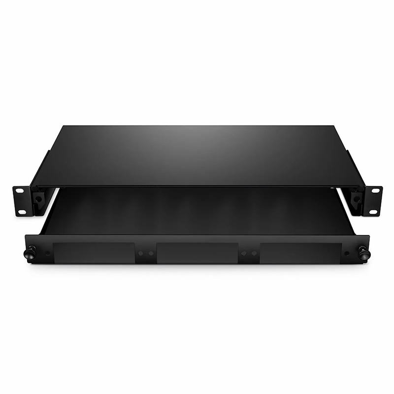 FyberOptix 1U Slide-Out Rack Mount LGX Fiber Enclosure Unloaded, Holds up to 3 LGX Cassette PLC Splitter